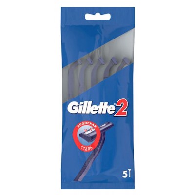 Gillette одноразовый cтанок Gillette(2) пакет  5шт. {24} в московской области